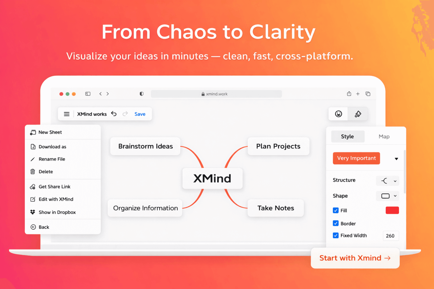散らかった考えと格闘するのはやめましょう。プロのように考えをマッピングしましょう