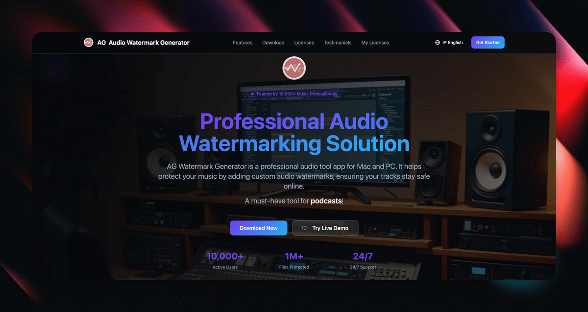 AG Audio Watermark Generator Screenshot