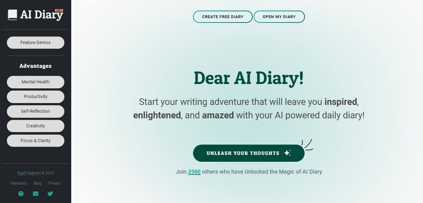 AI Diary Screenshot