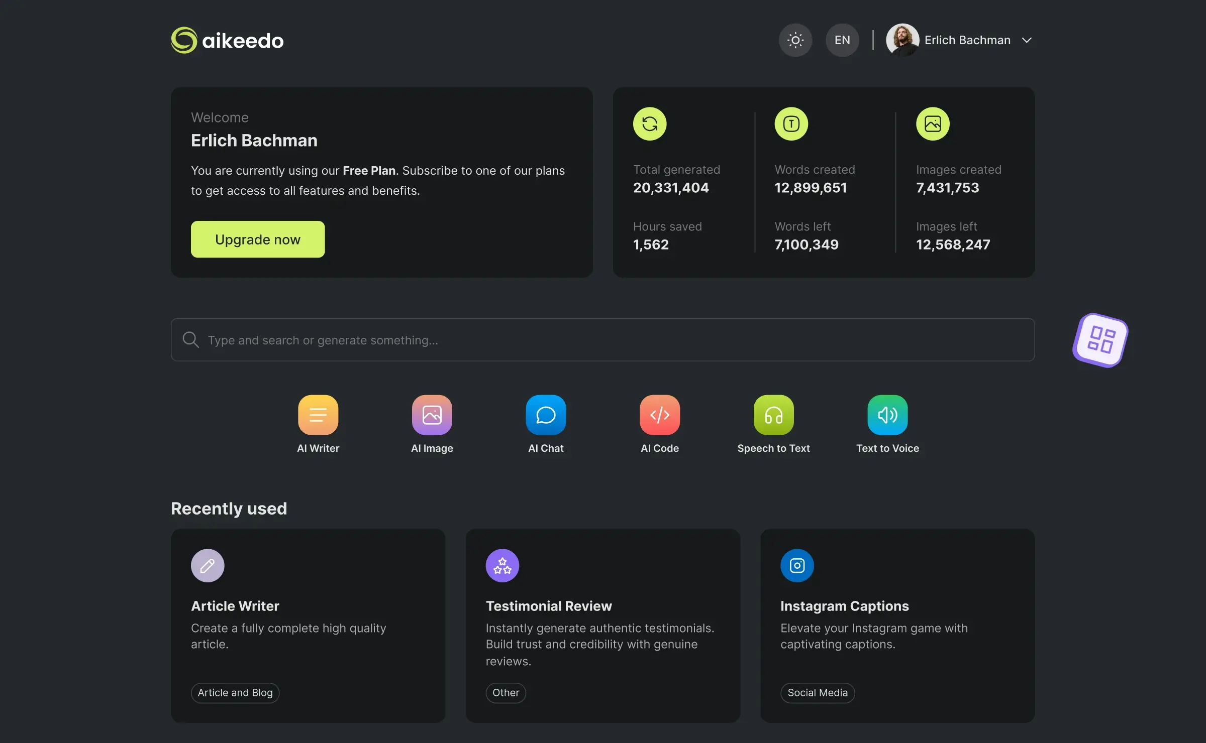 Aikeedo Screenshot