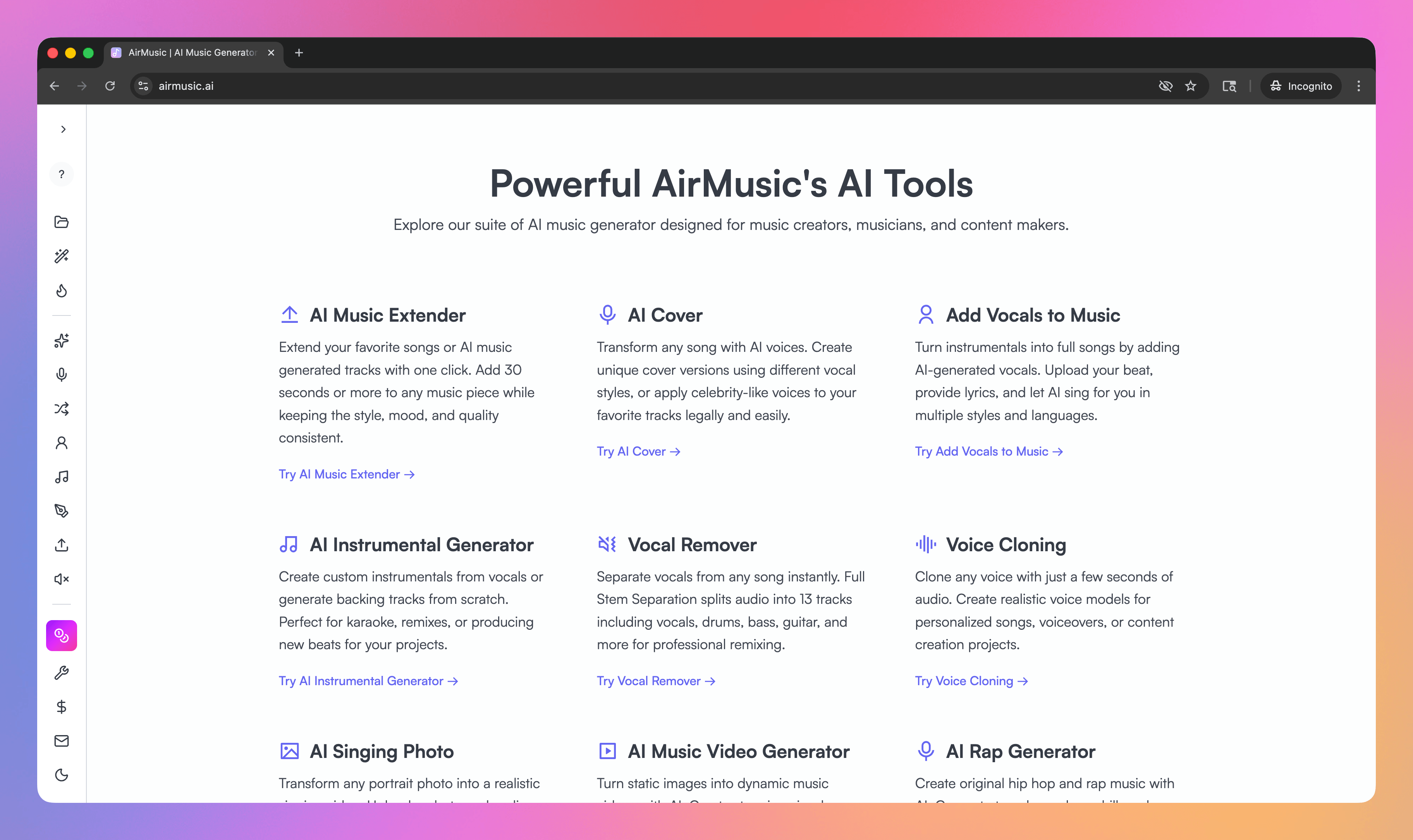 AirMusic Screenshot