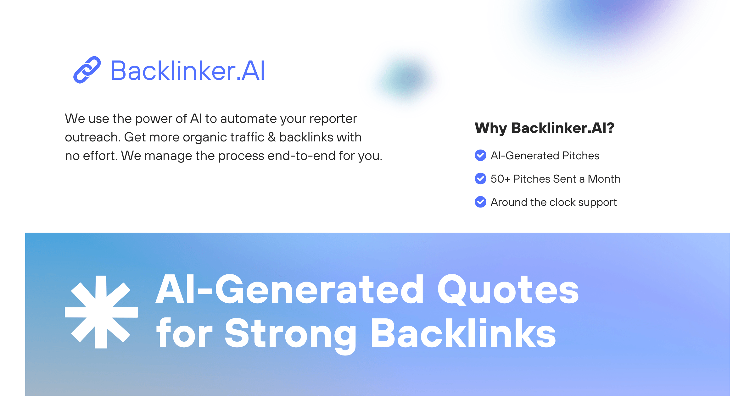 Backlinker AI Screenshot