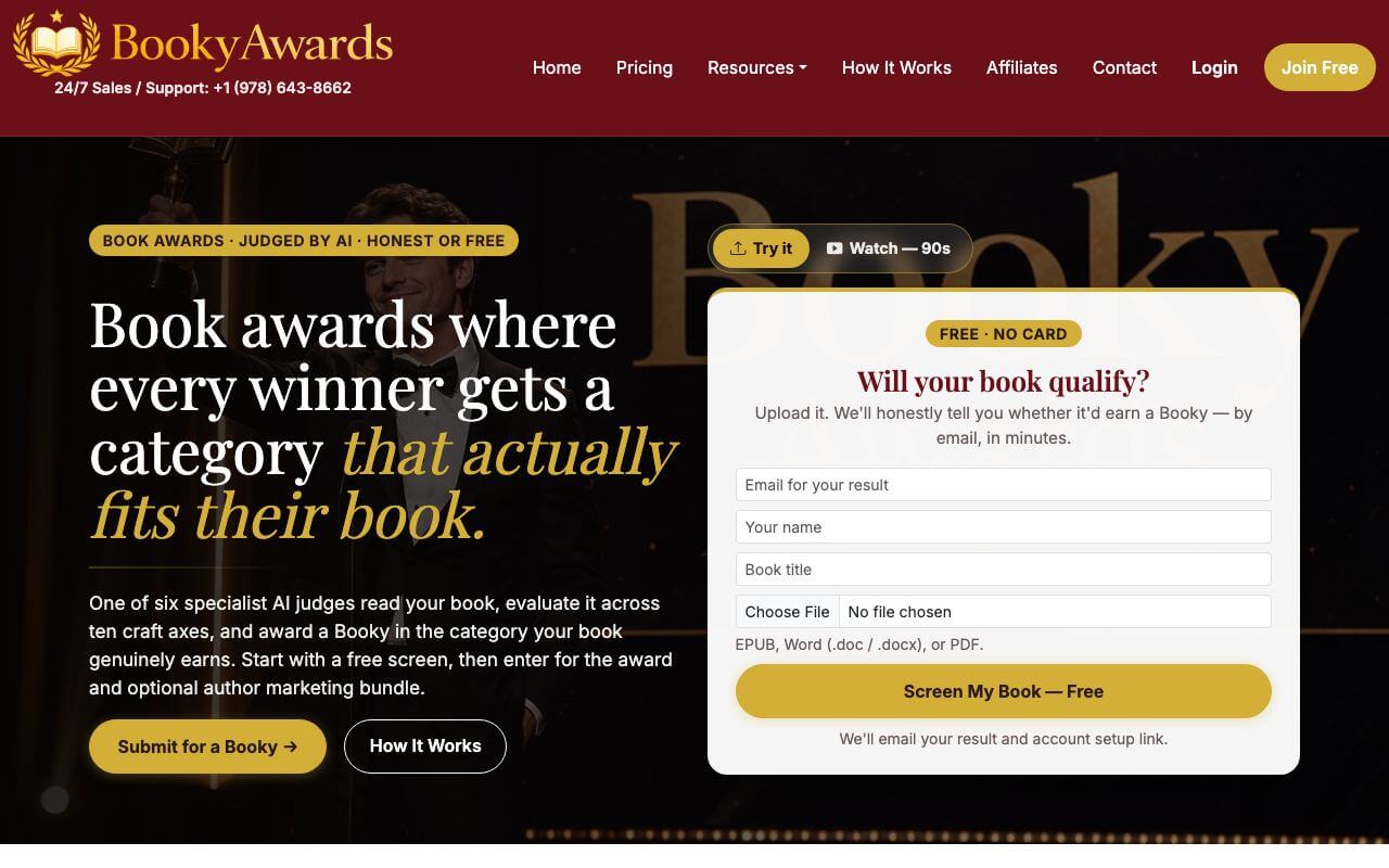BookyAwards Screenshot