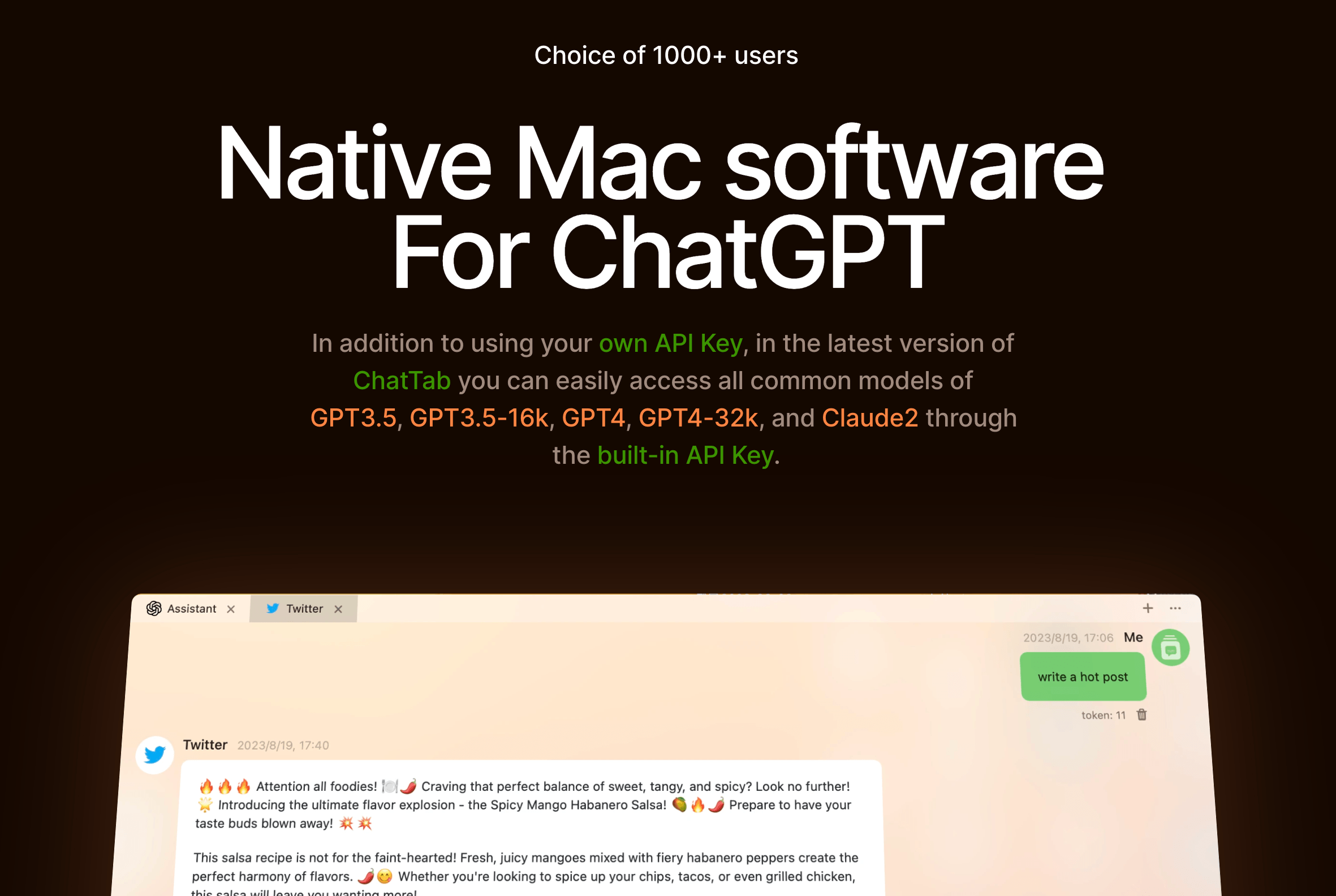 ChatTab Screenshot