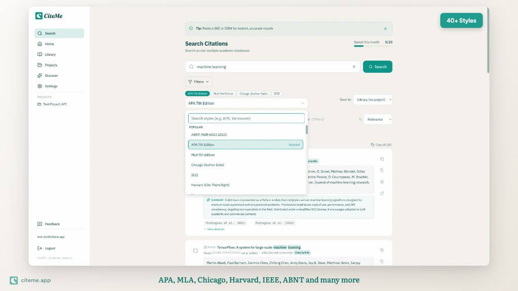 CiteMe Screenshot