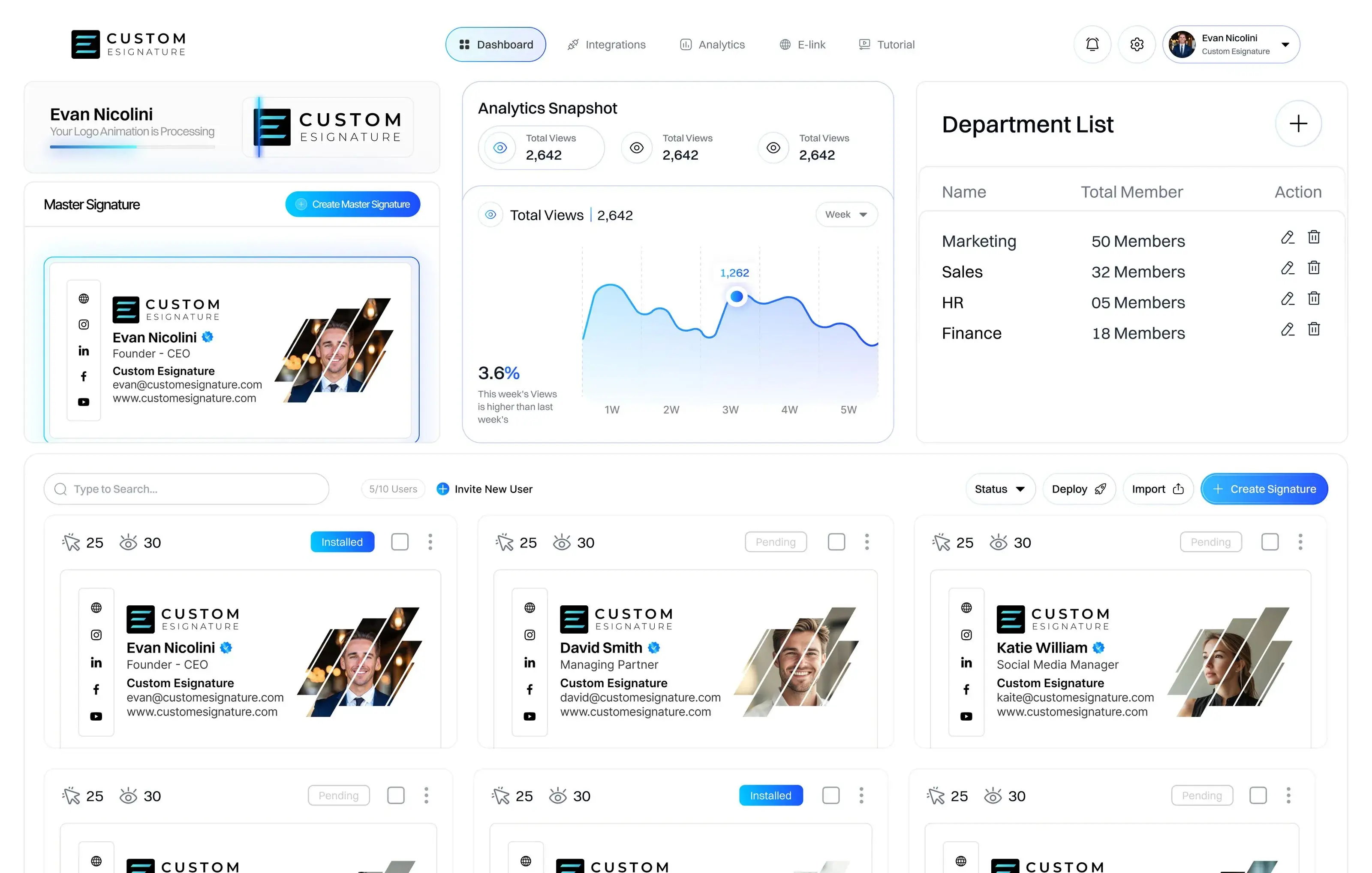 Custom Esignature Screenshot