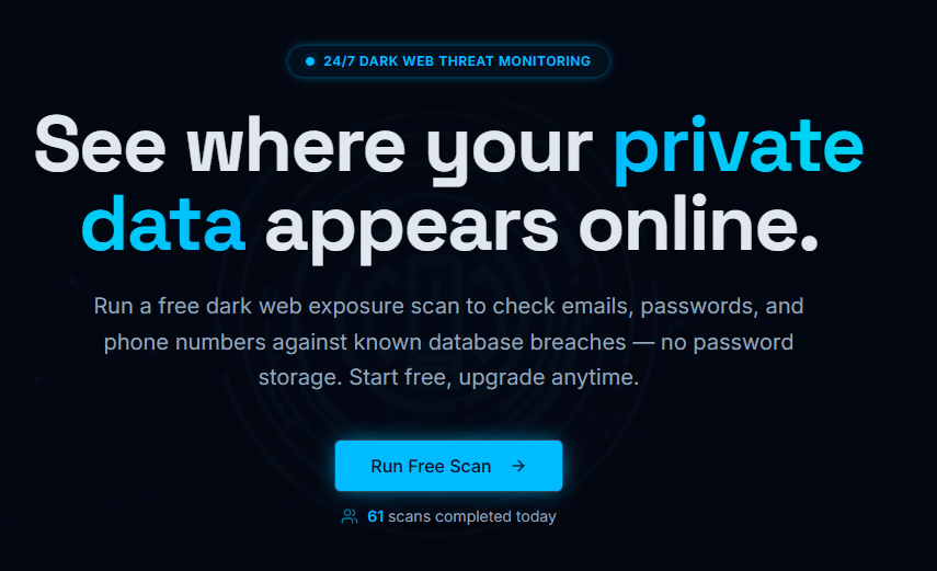 DarkScan.io Screenshot