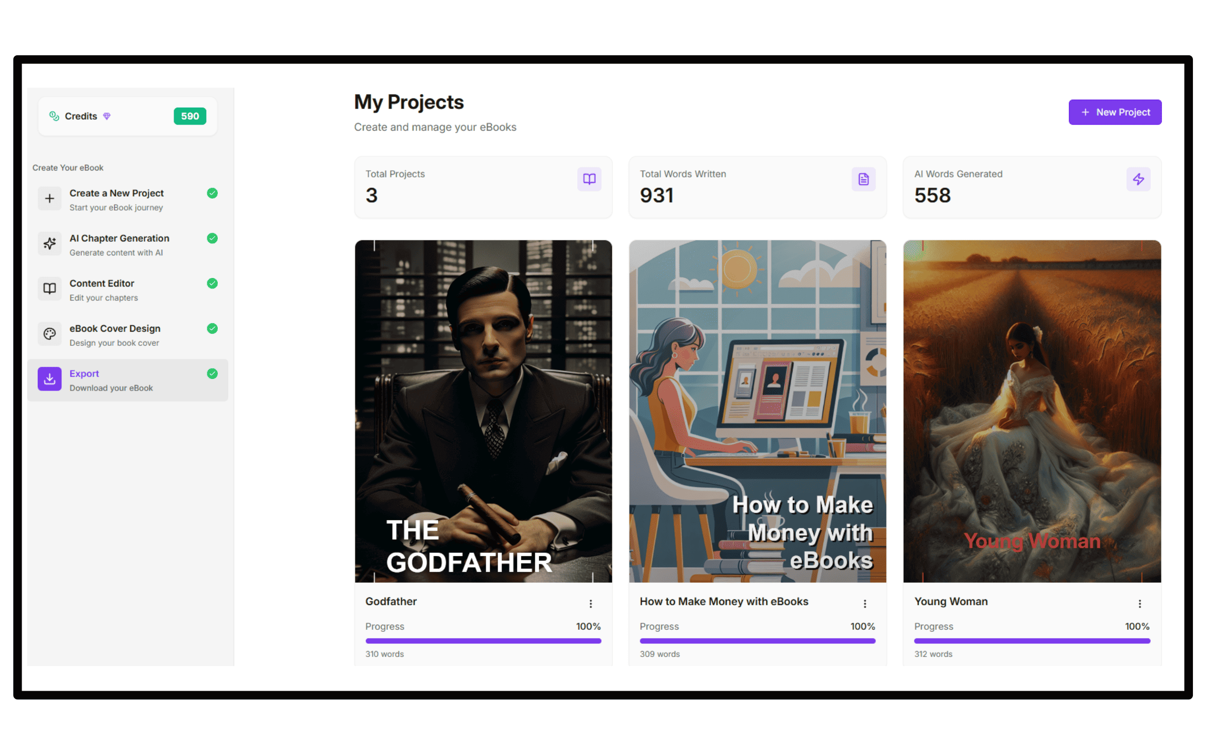 eBook Creator AI Screenshot