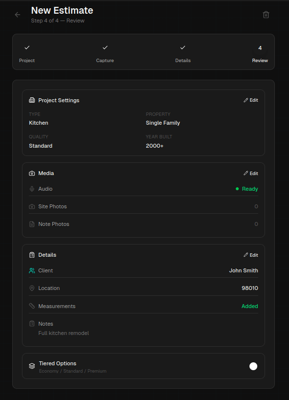 EstimationPro Screenshot