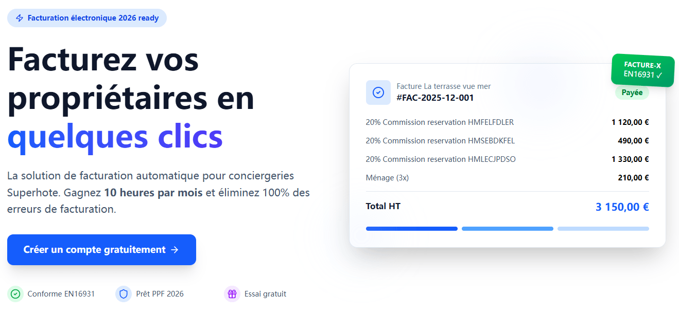 FactureBNB Screenshot
