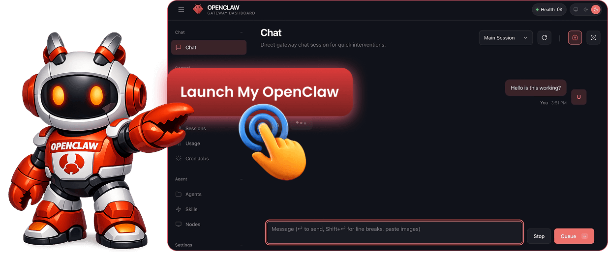 InstantlyClaw Screenshot