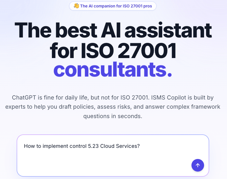 ISMS Copilot Screenshot