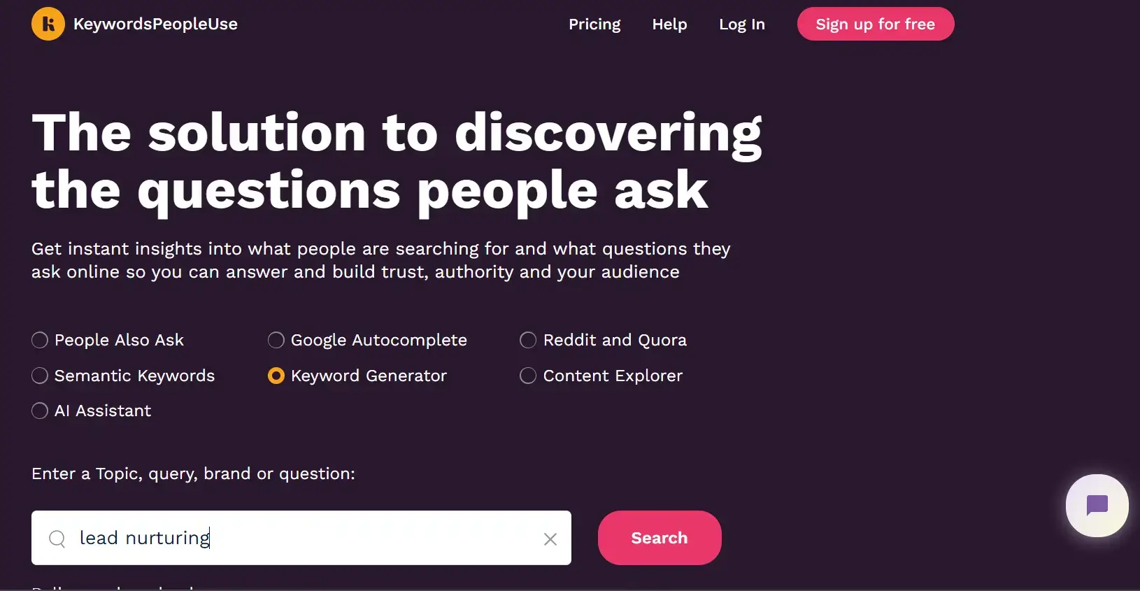 KeywordsPeopleUse Screenshot