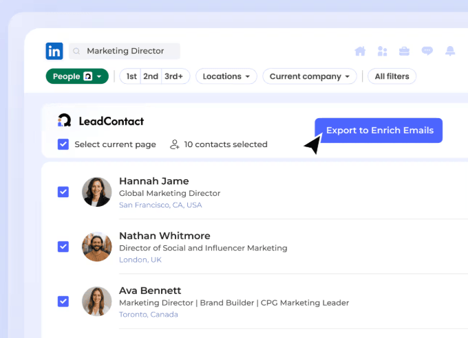 LeadContact Screenshot