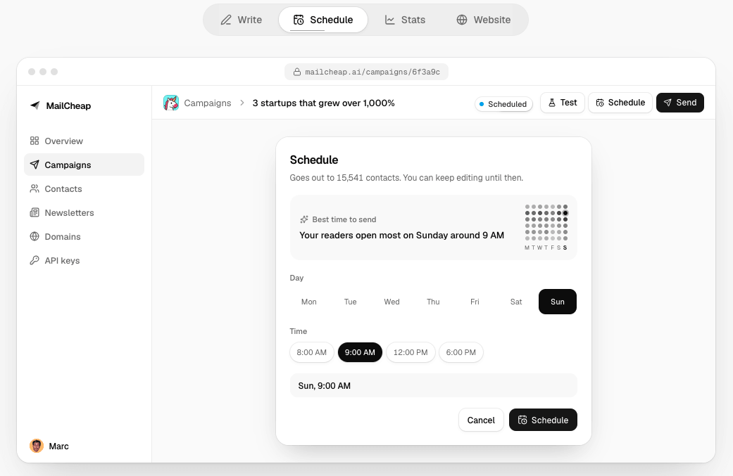 MailCheap.ai Screenshot