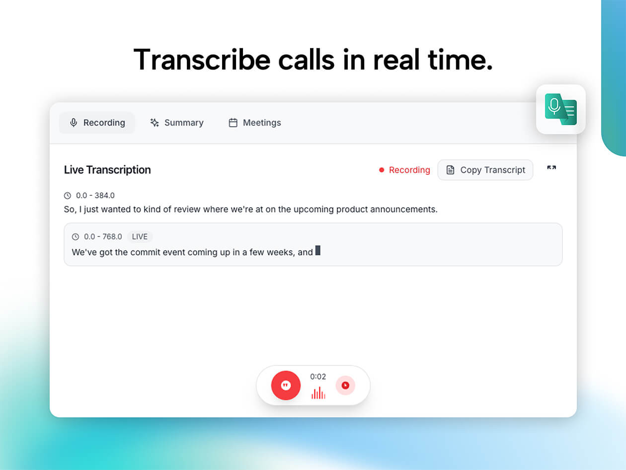 MeetScribe Screenshot