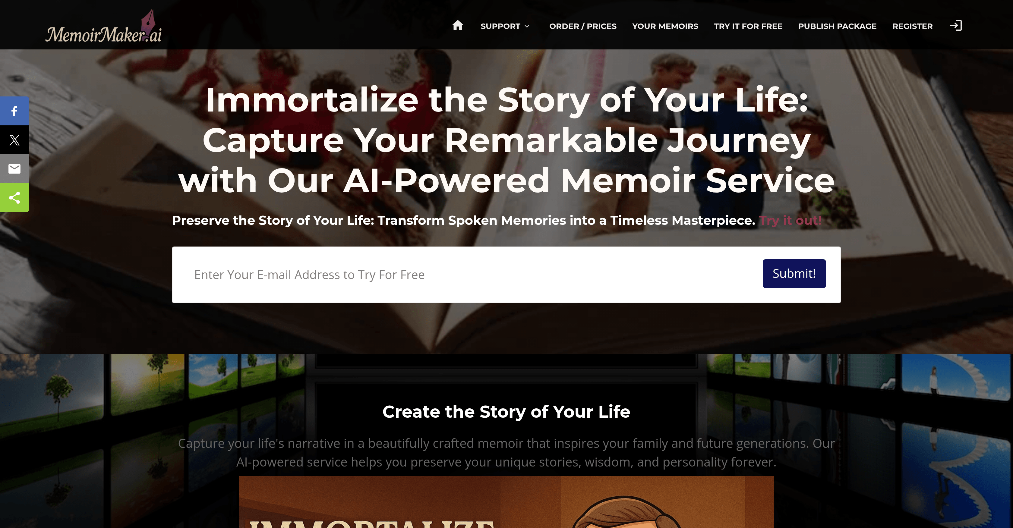 MemoirMaker.ai Screenshot