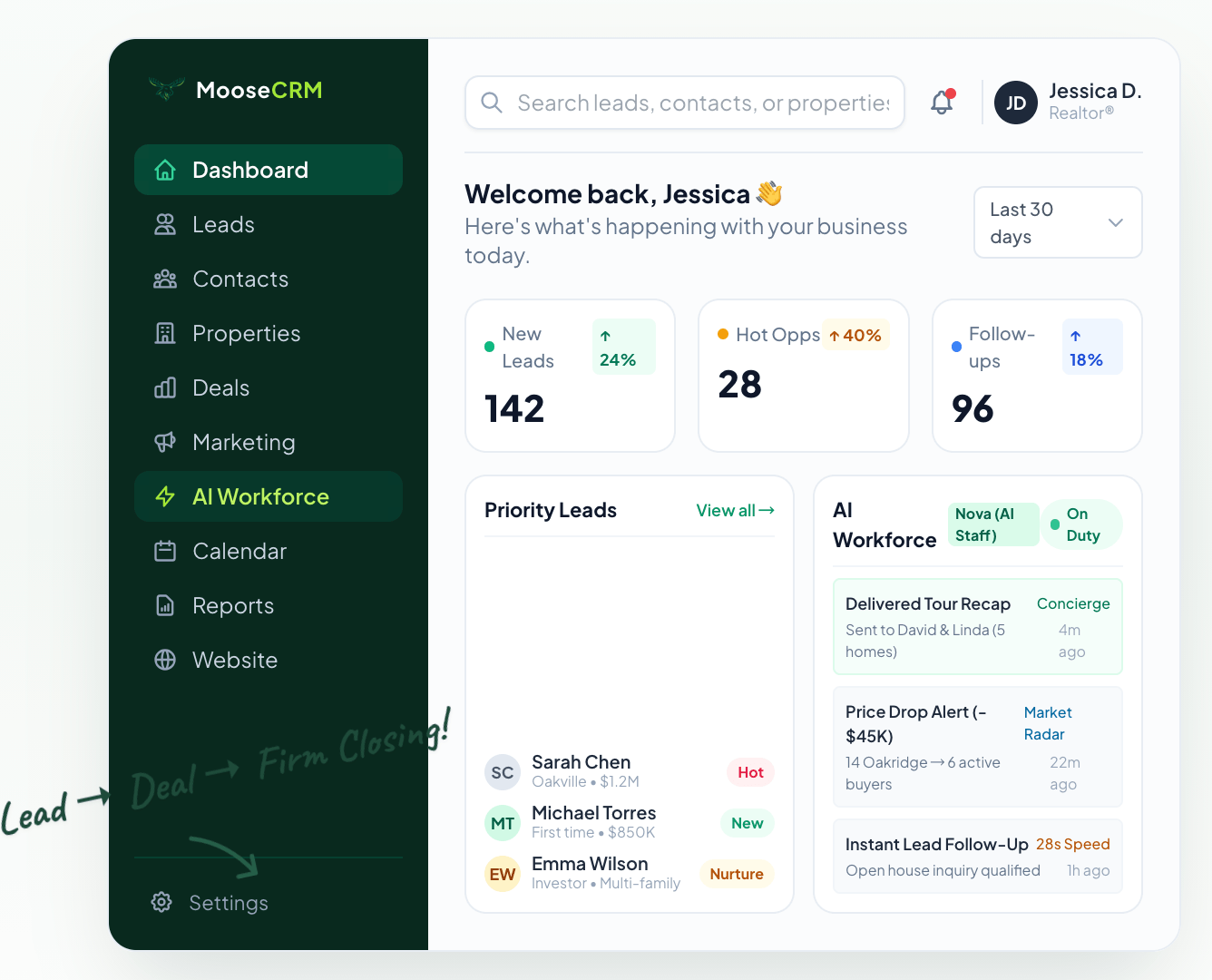 MooseCRM Screenshot