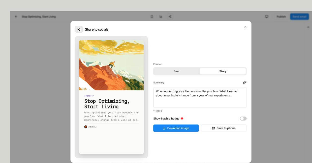 Nashra.ai Screenshot