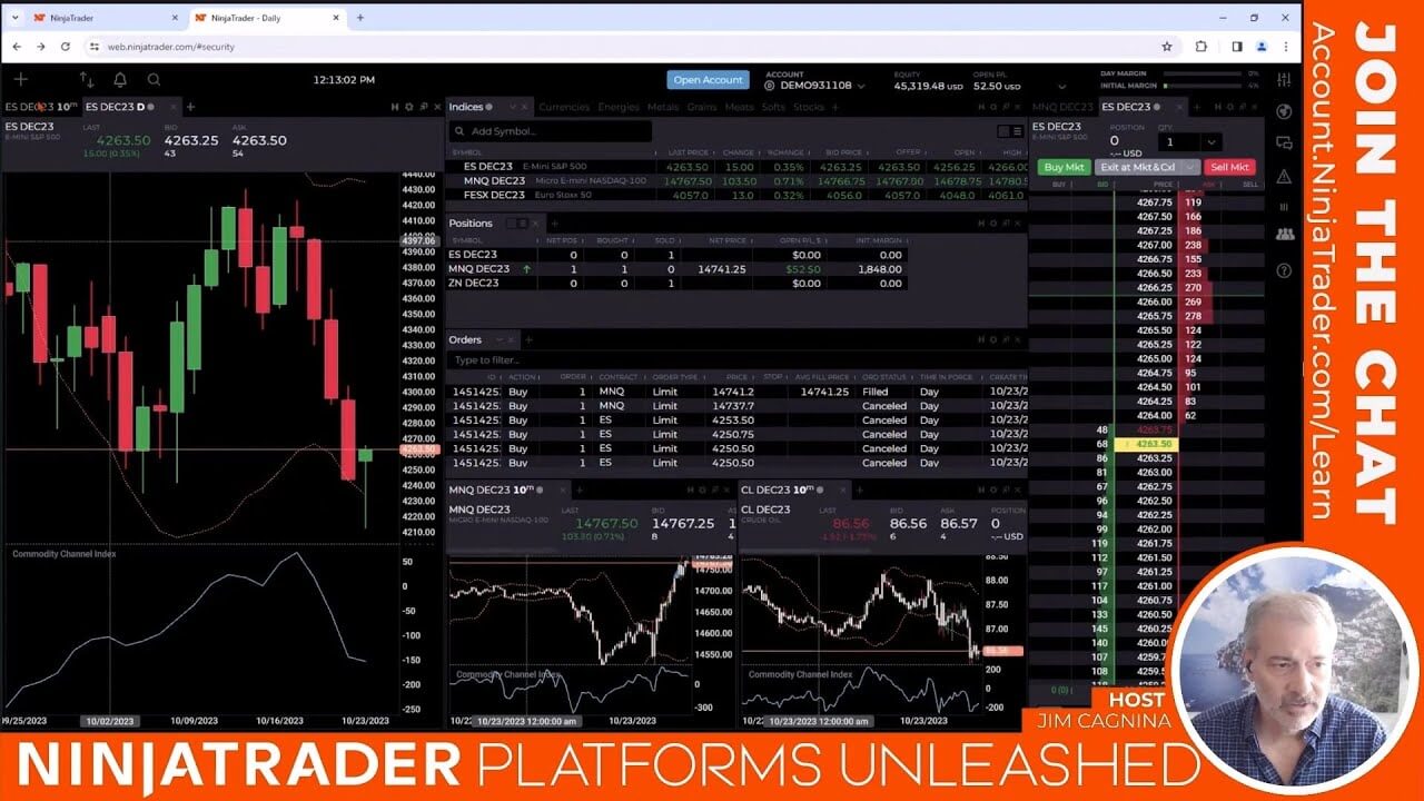 Ninja Trader Screenshot