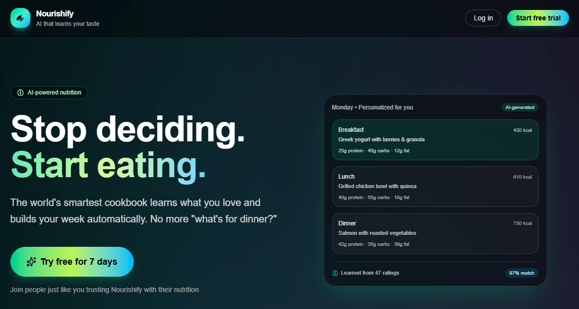 Nourishify Screenshot