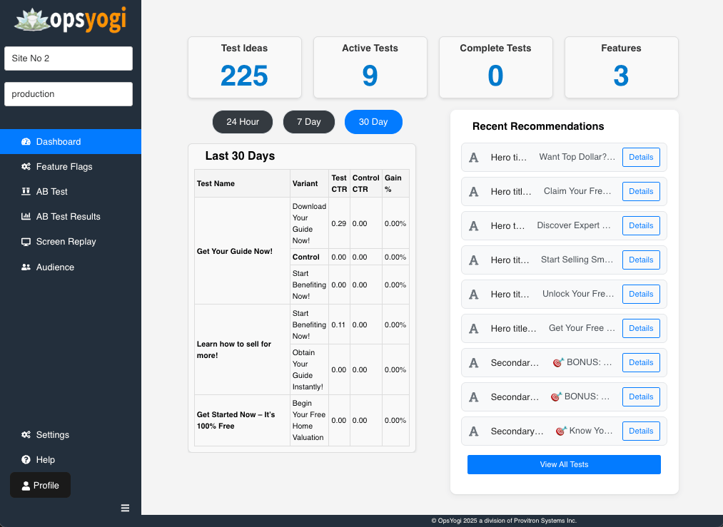 OpsYogi Screenshot