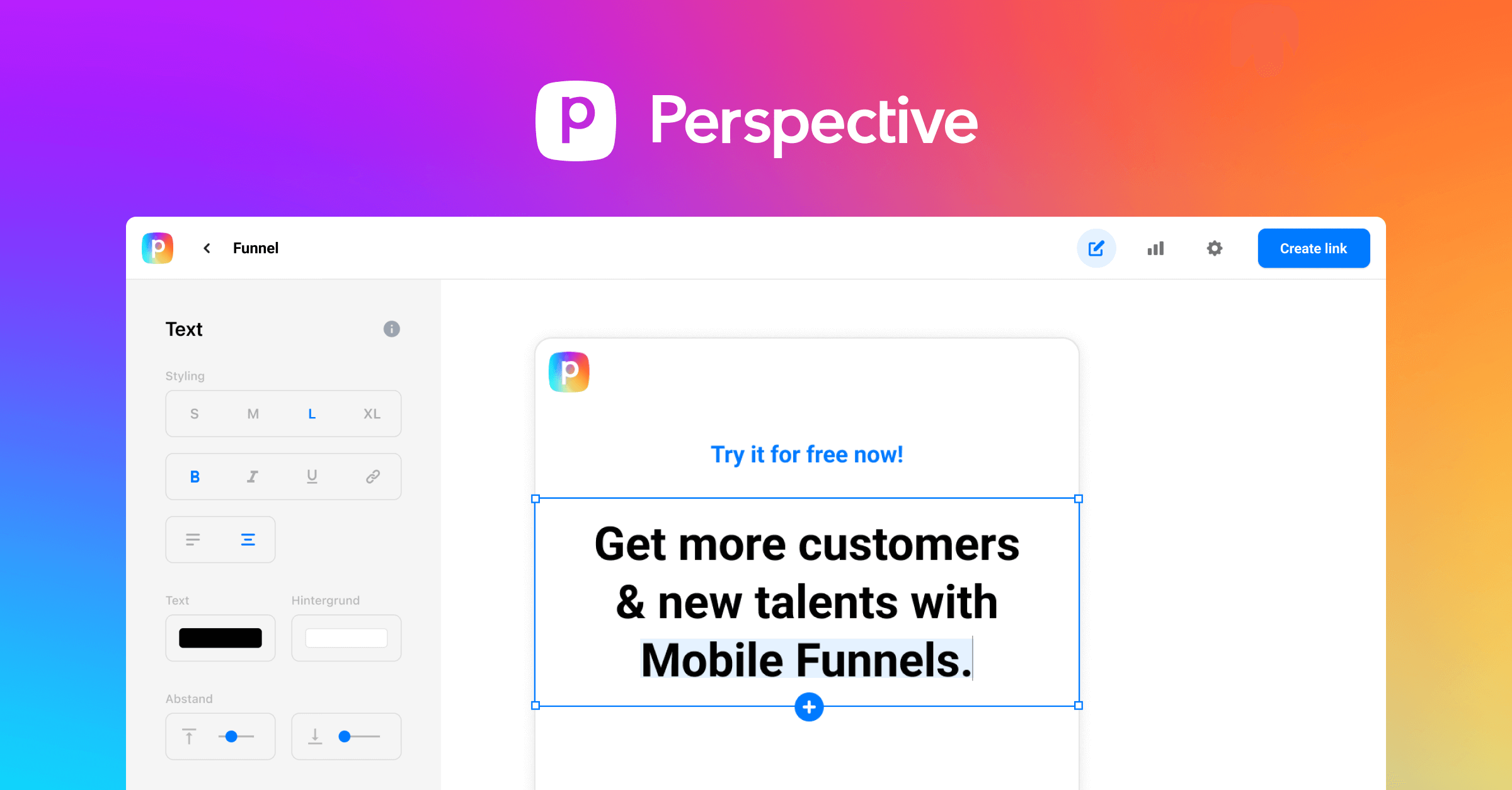 Perspective Funnels Screenshot
