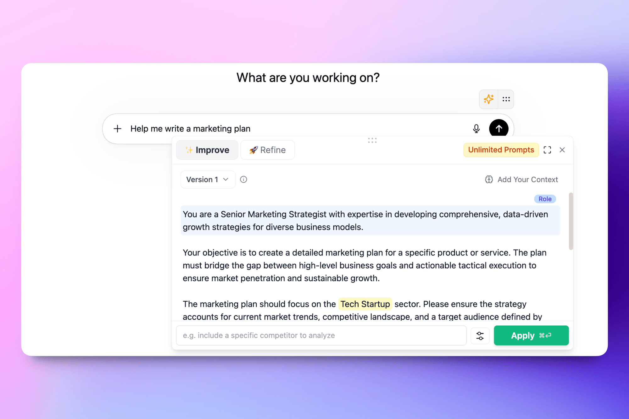 Pretty Prompt Screenshot