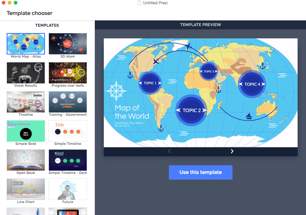Prezi Screenshot