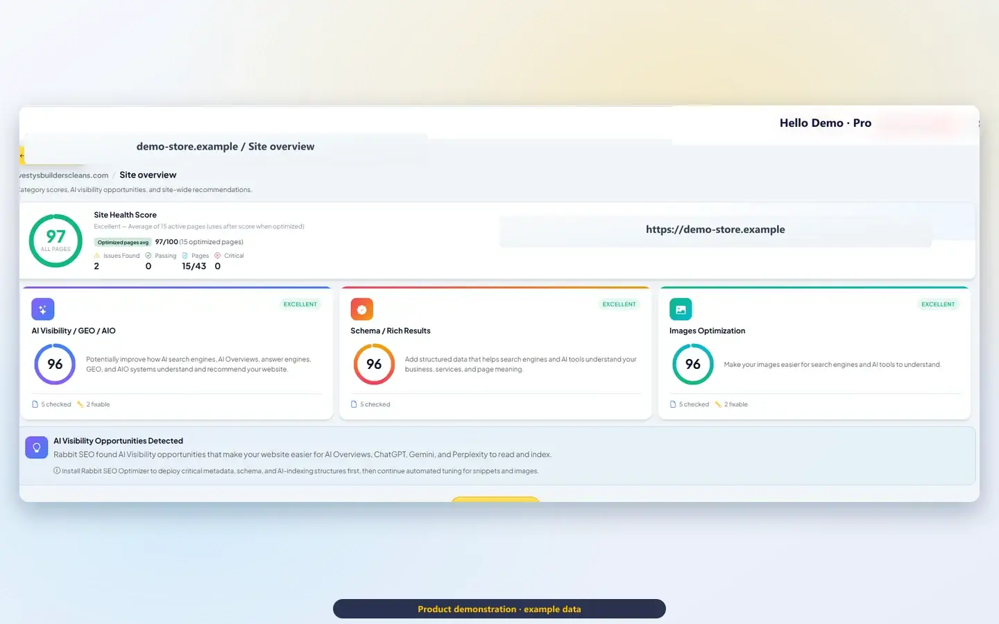 Rabbit SEO Screenshot