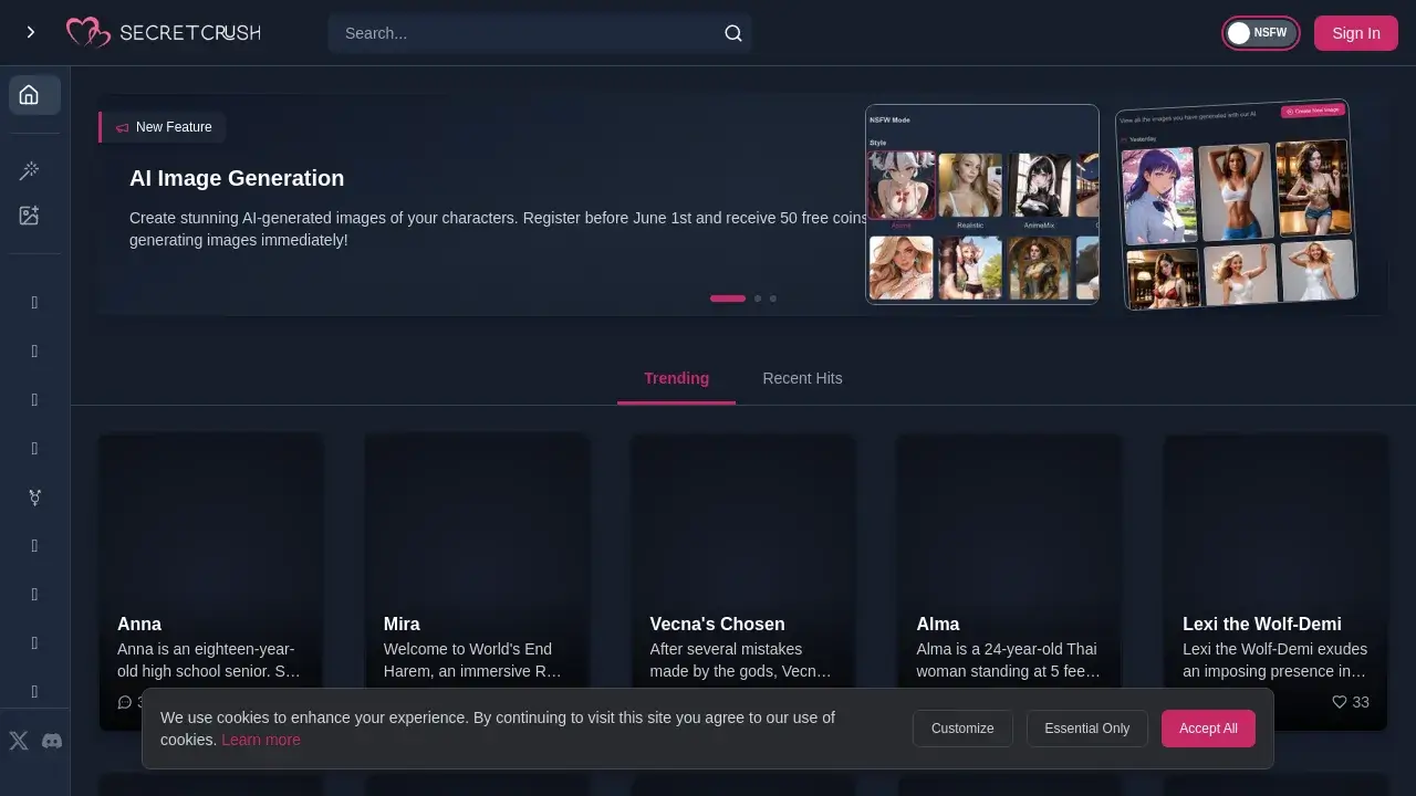 SecretCrush AI Screenshot