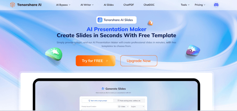 Tenorshare Al Slides Screenshot
