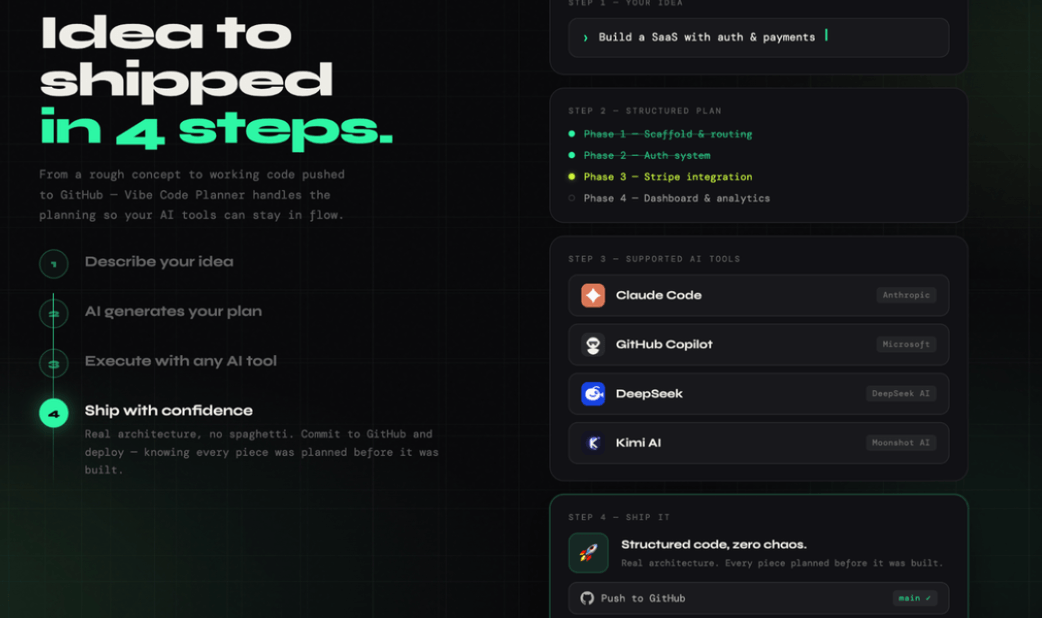 Vibe Coding Plan Screenshot