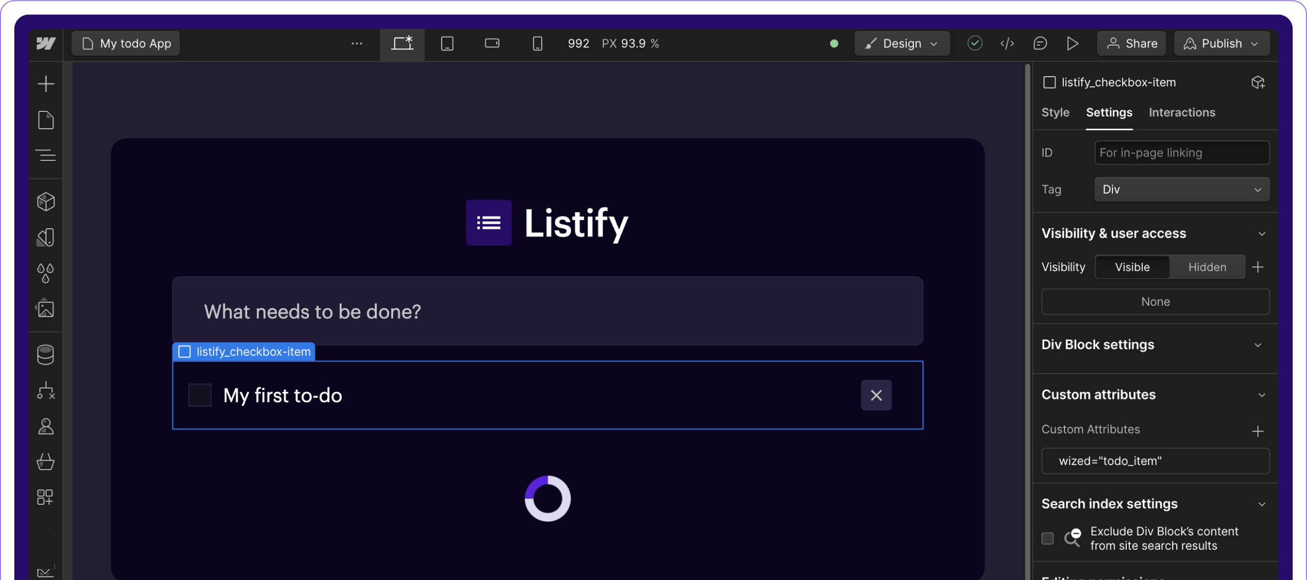 Wized Screenshot
