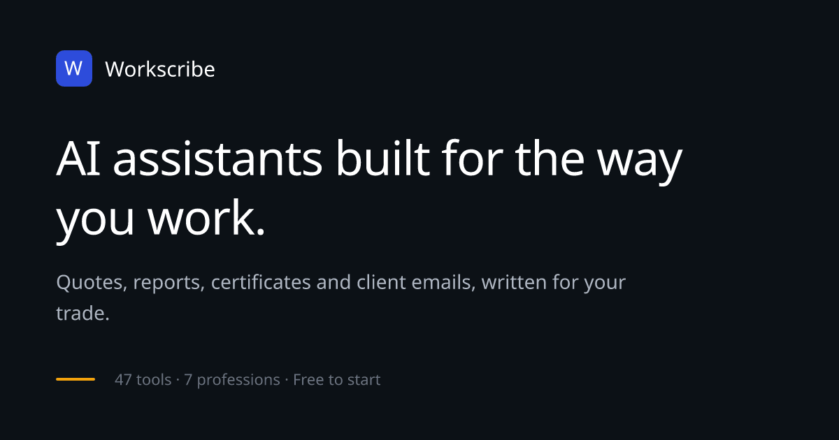 Workscribe Screenshot