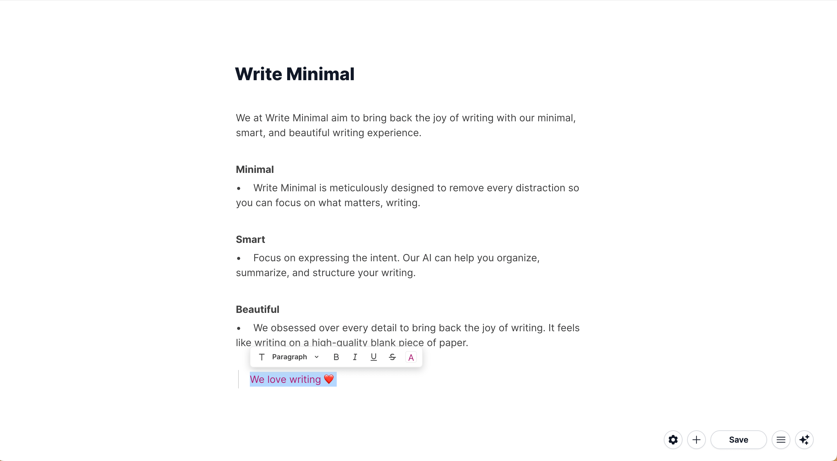 Write Minimal Screenshot