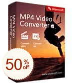 Aiseesoft MP4 動画変換割引クーポンコード