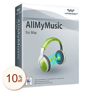 Wondershare AllMyMusic for Mac Discount Coupon