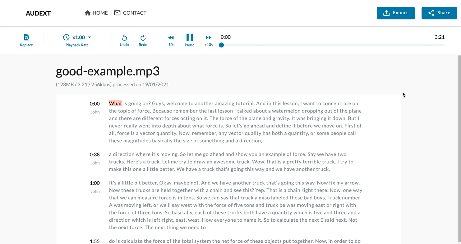 Audext Screenshot