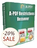 A-PDF Restrictions Remover Discount Coupon