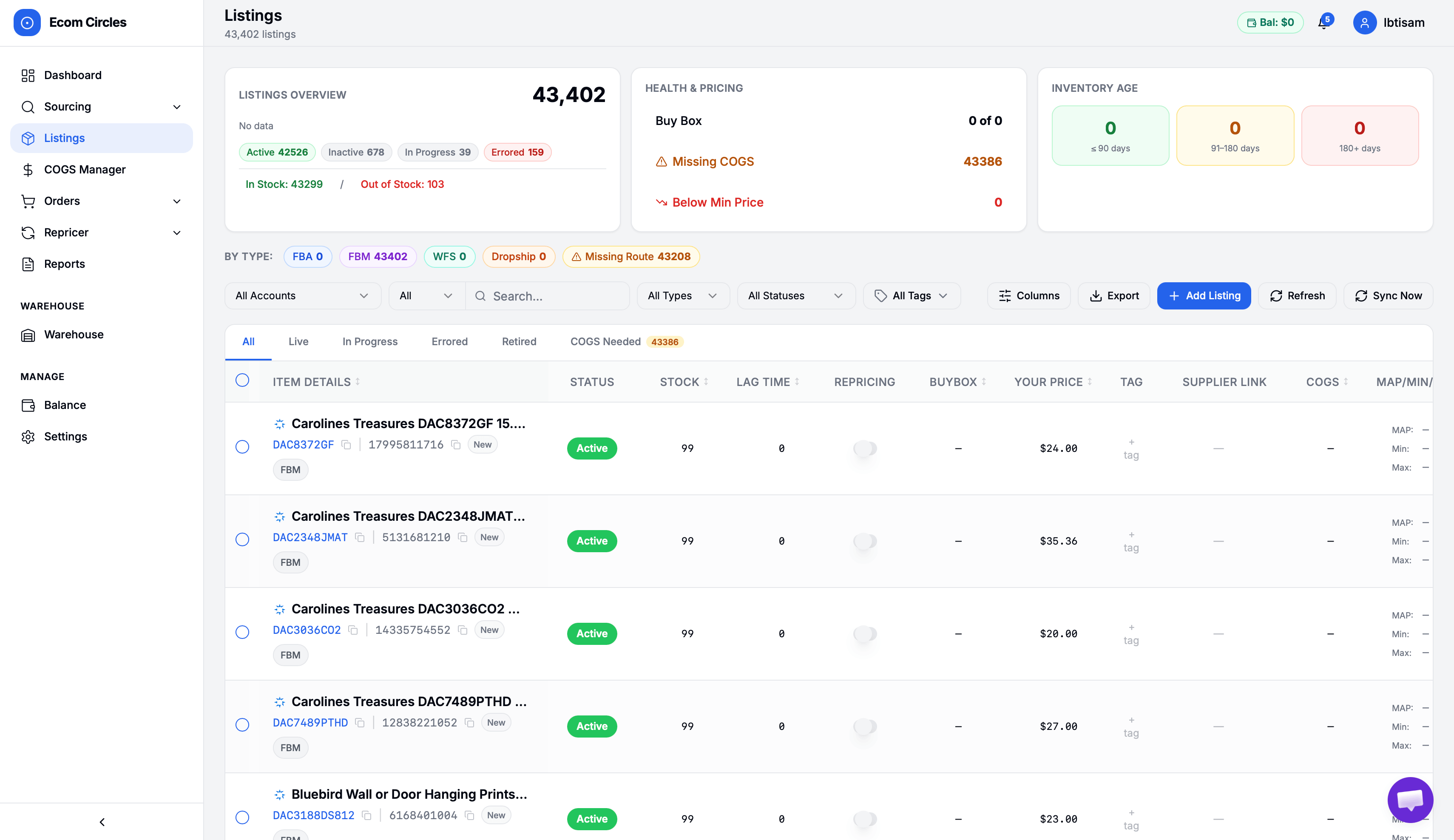 Ecom Circles Screenshot