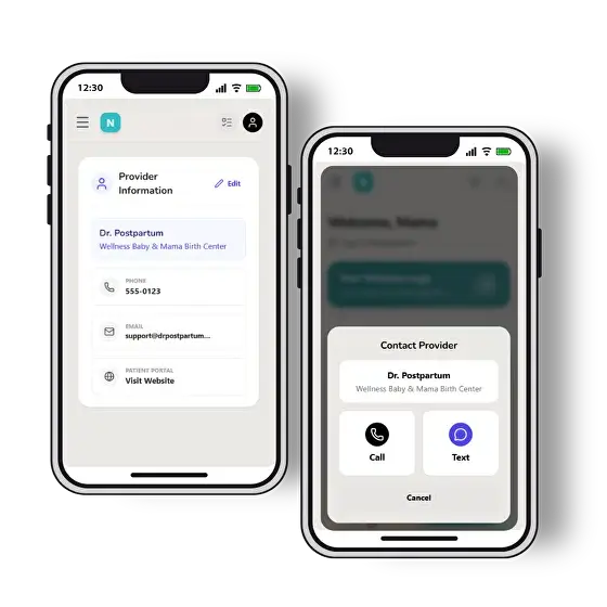 Nesh Postpartum Companion Screenshot