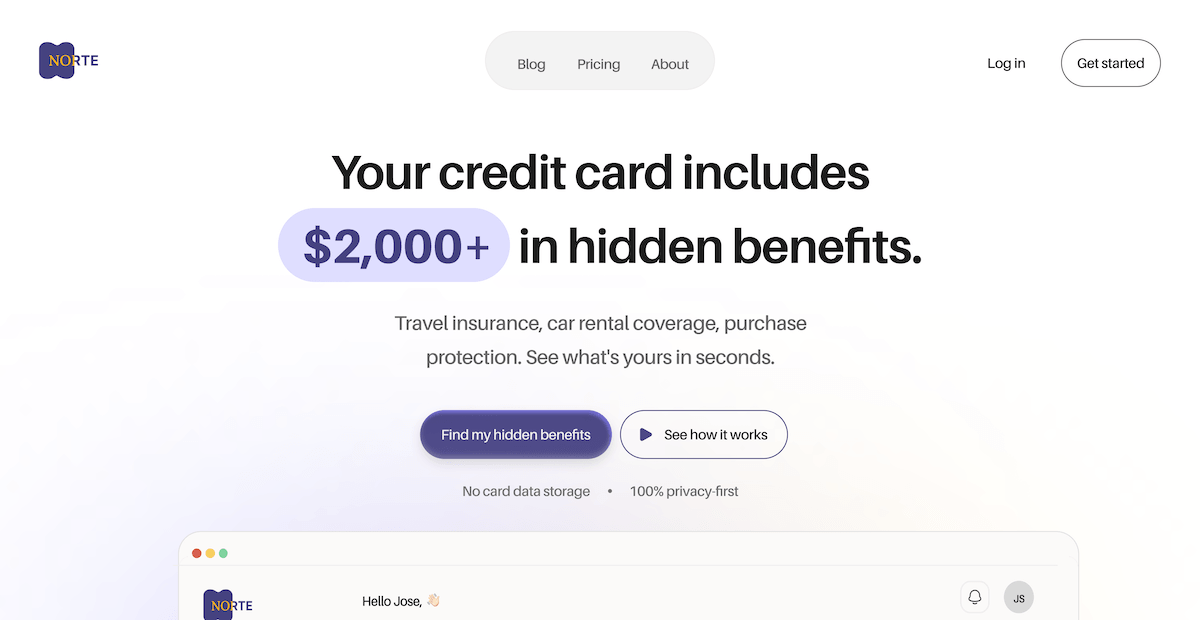Norte Wallet Intelligence Screenshot