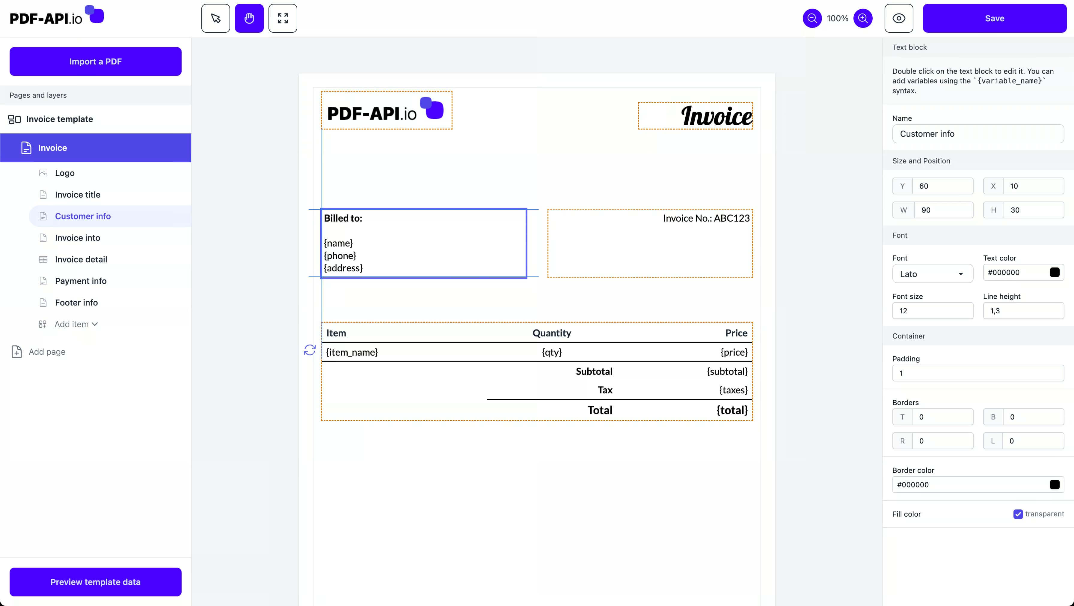 PDF API.io Screenshot