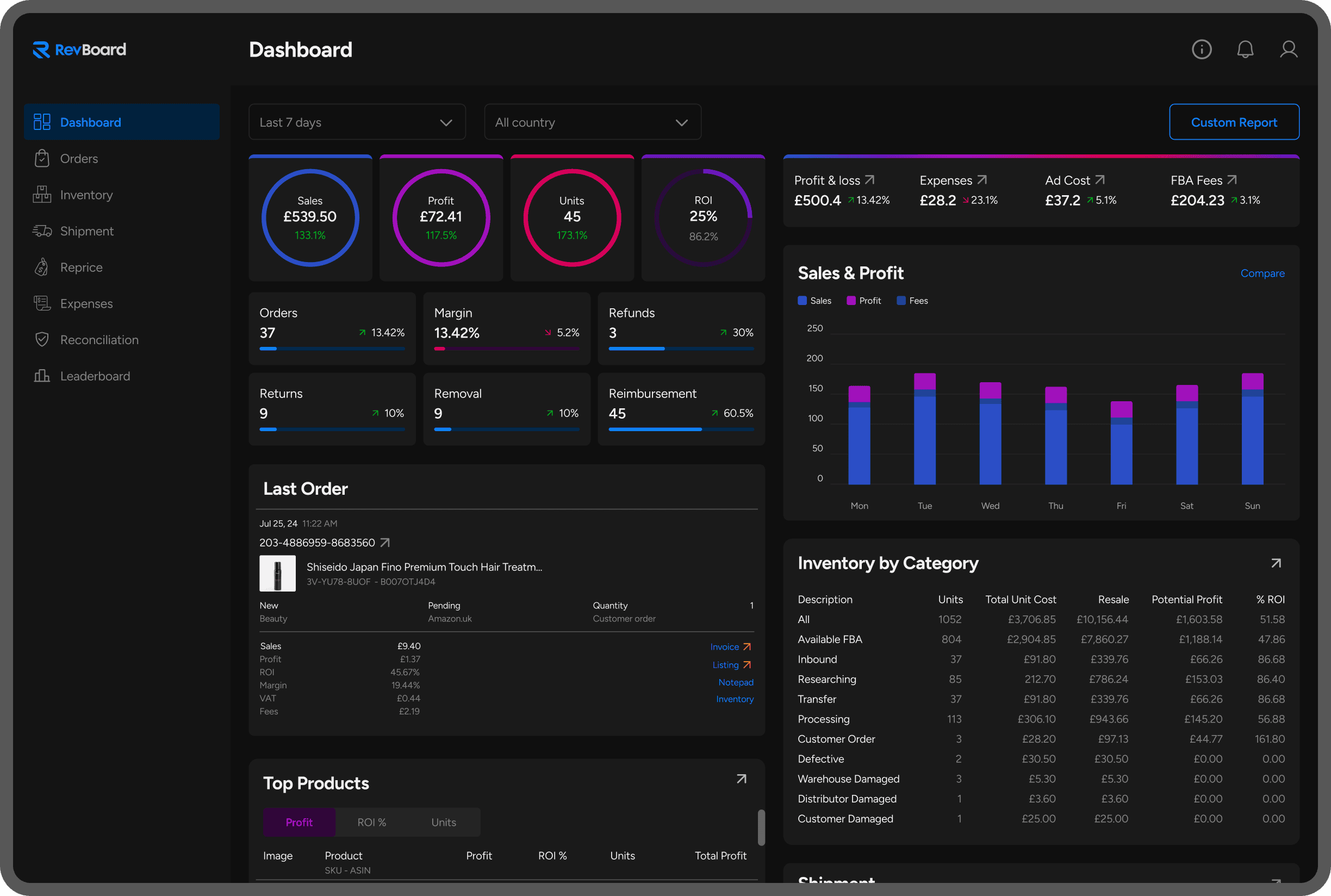 Revboard app Screenshot