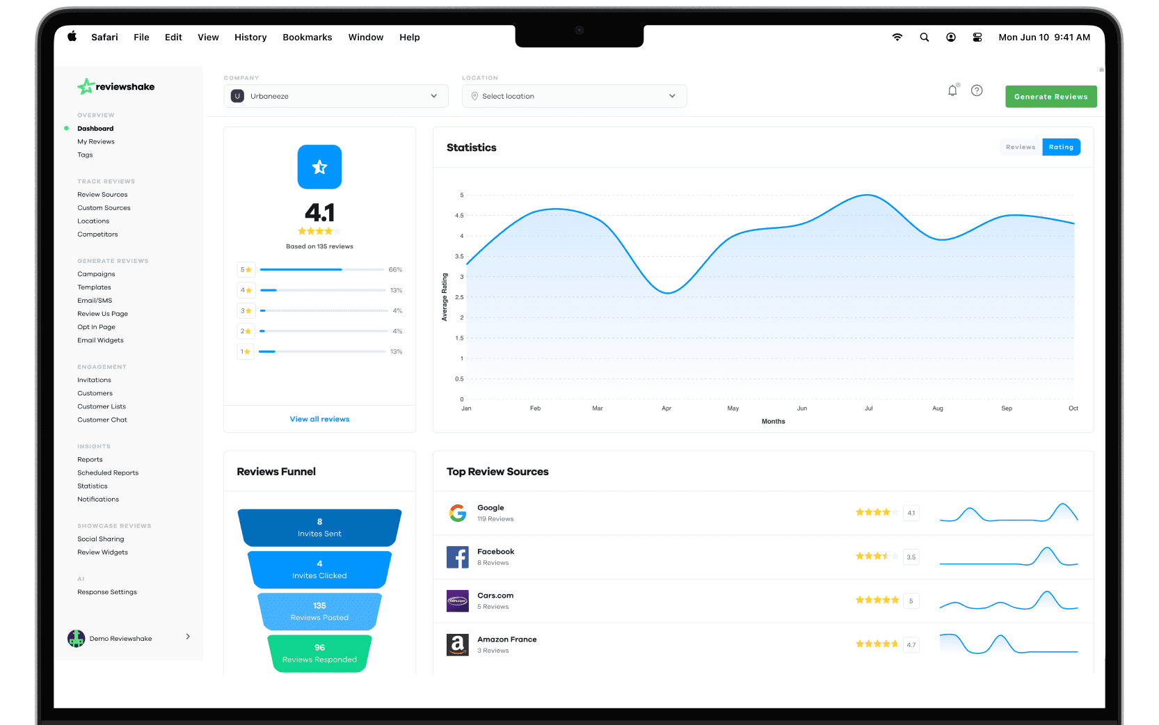 Reviewshake Screenshot