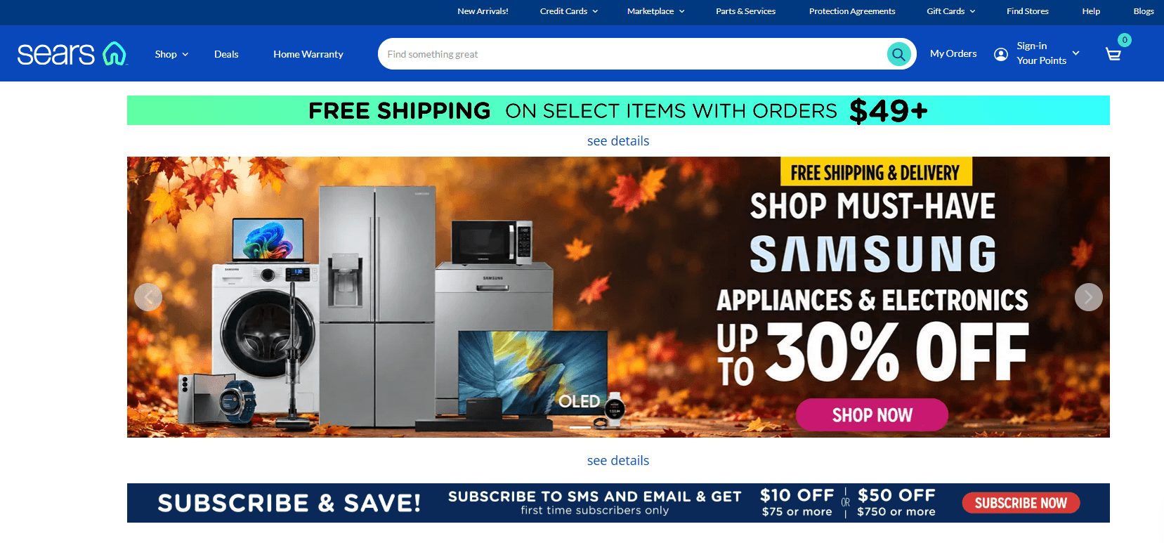 Sears Screenshot
