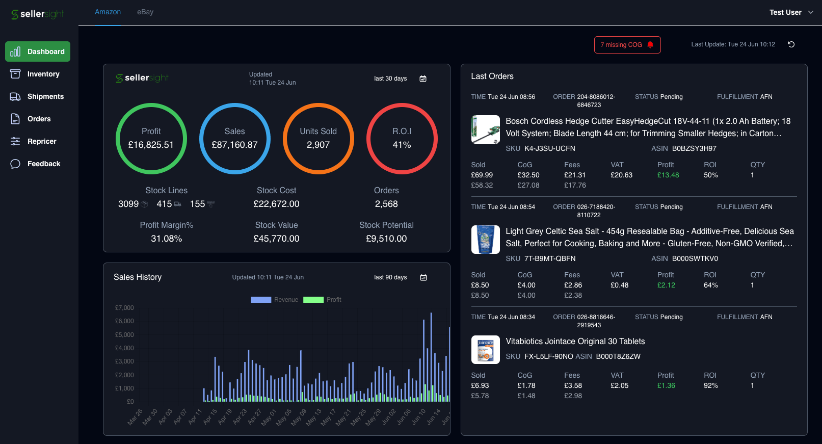 SellerSight Screenshot