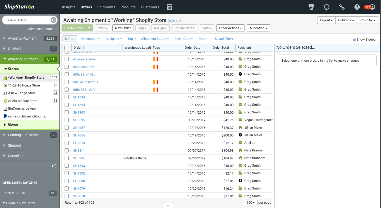 ShipStation Screenshot