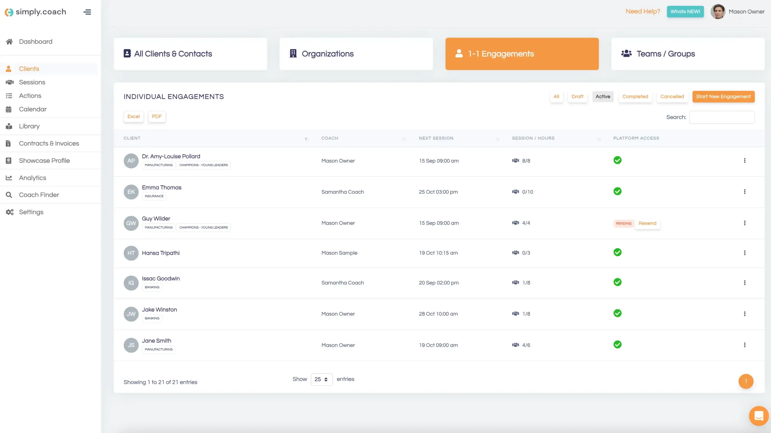 Simply Coach Screenshot